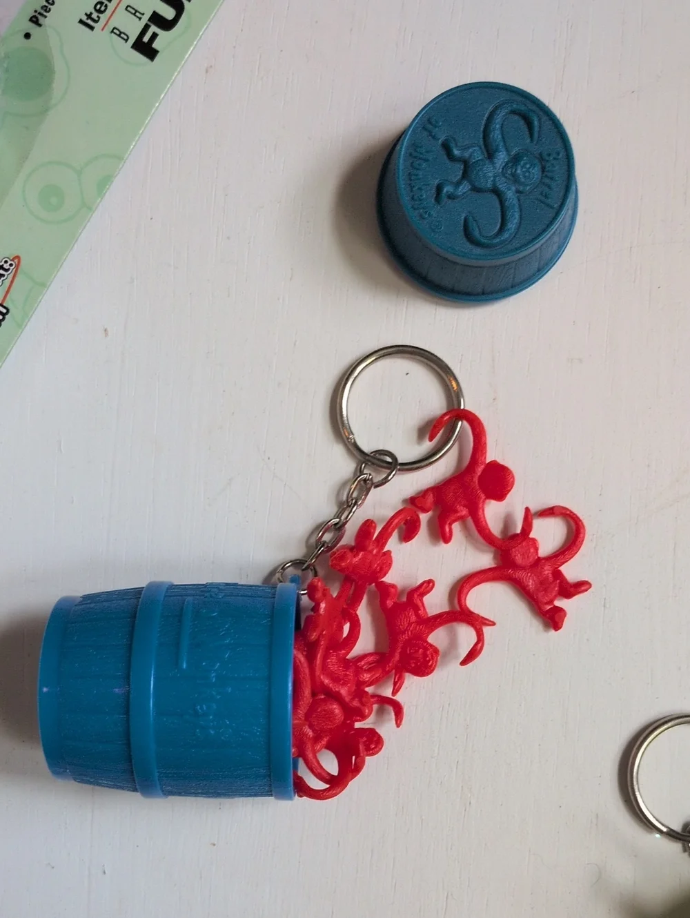 Vintage Keychains - Basic Fun, Barrel Of Monkeys, Mouse Trap, Mr. Potato Head